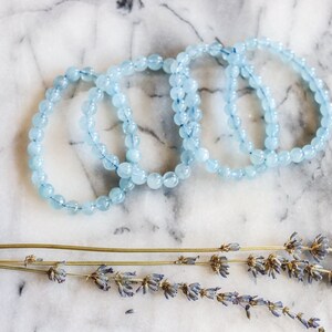 Aquamarine Crystal Stretch Bracelet