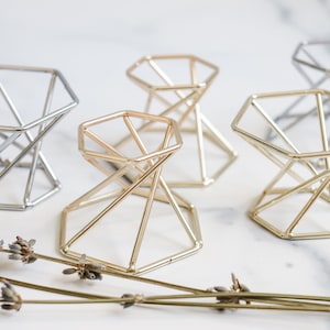 Modern Metal Sphere Stands in Gold and Silver