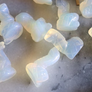Opalite Mini Cobra Snake Carving
