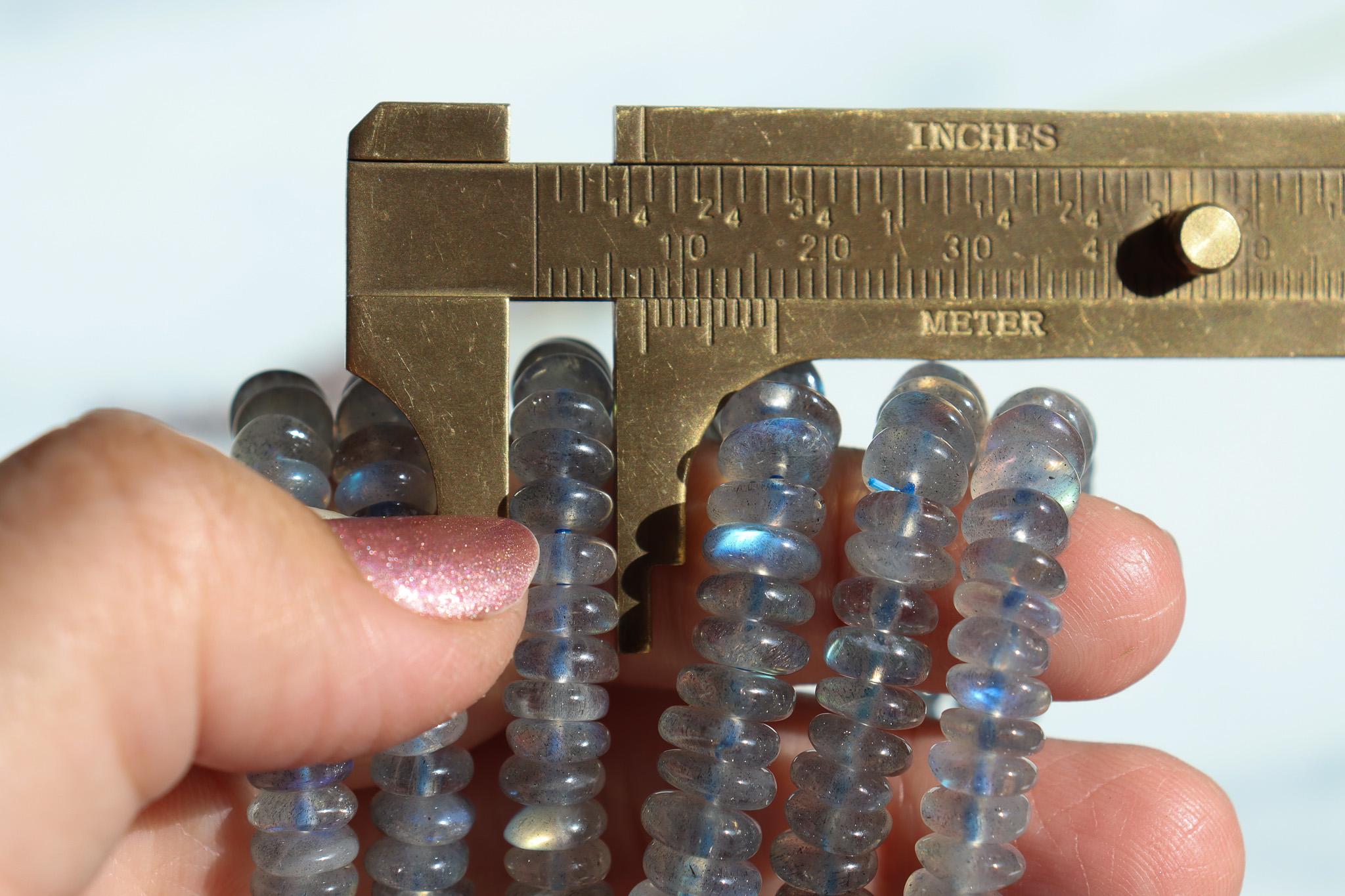 Bracciale In Labradorite, Gioielli In Labradorite, Blue Flash, A Strati - Foto 12