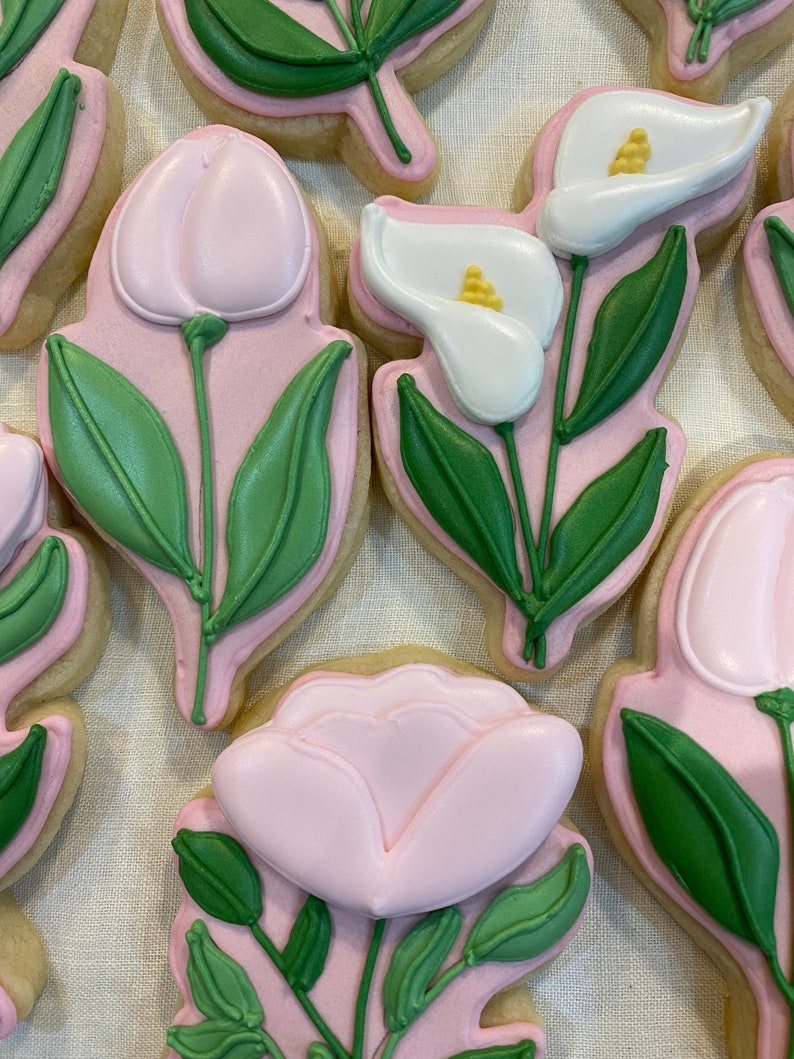 Girl Birthday Cookies One Dozen. Each One is Wrapped Etsy