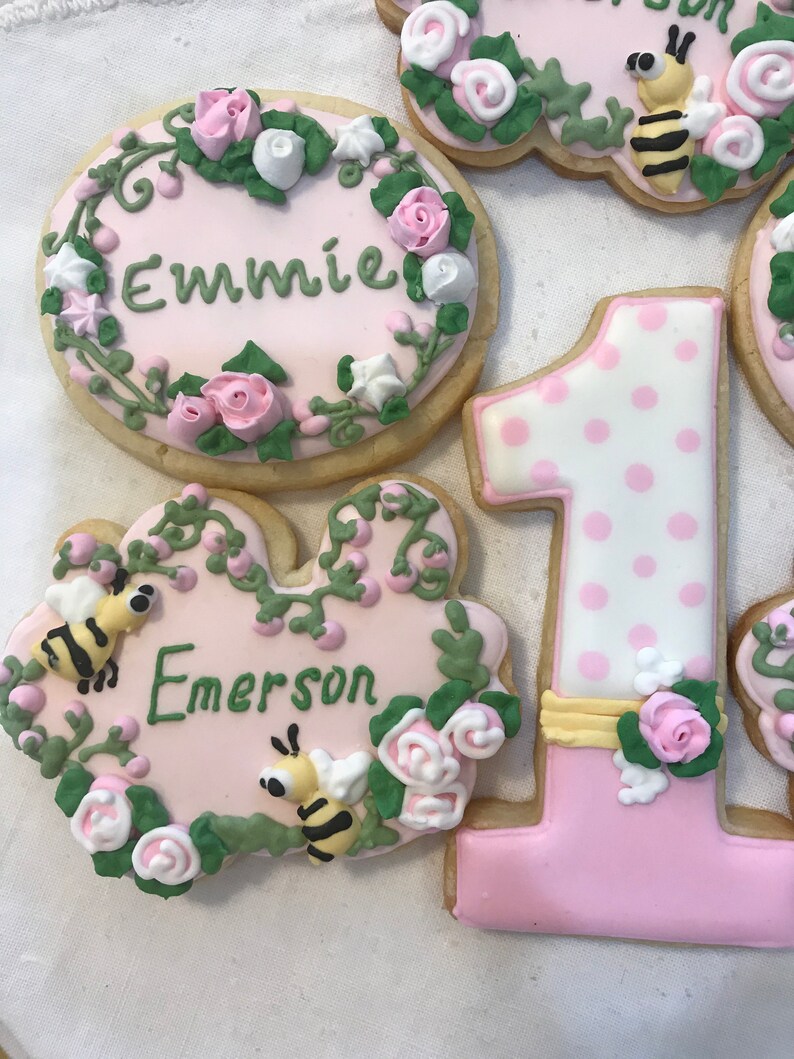 Girl Birthday Cookies One Dozen. Each One is Wrapped Etsy