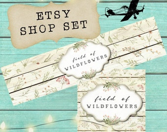Floral Etsy Shop Banner Set (DIY Instant Download)