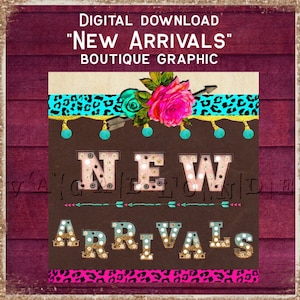 New Arrivals Graphic, New Arrivals ClipArt, New Arrivals Flyer, New Arrivals Social Media Post, Sales & Marketing Graphic for Small Business