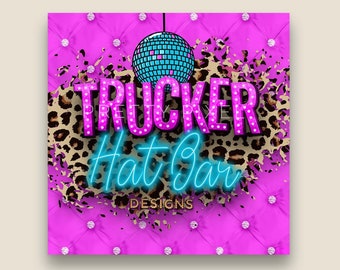 Trucker Hat Bar Designs Social Media Graphic (Instant Download)
