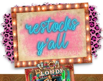 Restocks Y'all Graphic: Marketing splash (PNG Digital Download)