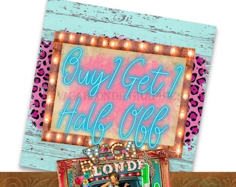 Buy 1 Get 1 Half Off Graphic, Boutique Sale, Instagram Marketing (Digital Download)