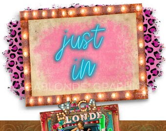 Just In Marquee Graphic: Boho Boutique Marketing PNG (Digital Download)
