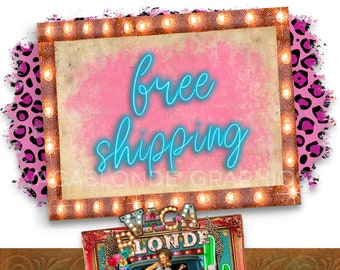 Free Shipping PNG Graphic, Marquee Sale Splash (Digital Download)