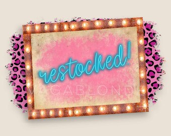 Restocked Boutique Marketing Graphic PNG