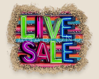 LIVE SALE graphic, Sale Splash, Marketing Post, Boutique Sales Graphic, Social Media Logo, Western Marketing, Sales Logo, Business Marketing
