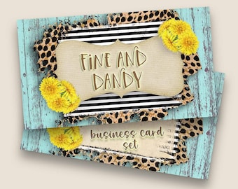 Dandelion Boutique Business Card Set (Instant Download)