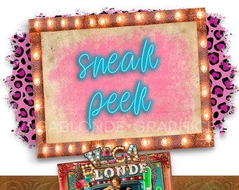 Sneak Peek Graphic, Marquee Sale Splash PNG (Digital Download)