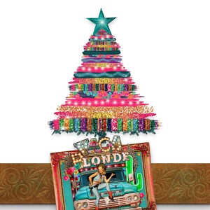 Funky Christmas Tree PNG, Serape Christmas Tree, Christmas Tree Clipart, Christmas Tree Graphic, Boutique Rustic Christmas Tree Clip-Art PNG