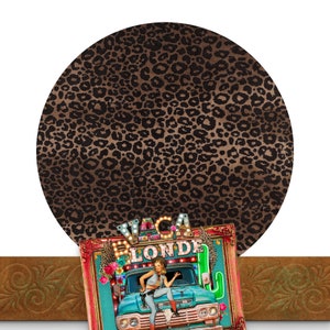 Leopard Circle Background PNG, Digital Circle, Digital Download, Round Clip Art, Leopard Background, Sublimation Design Circle Splash PNG