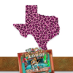 Pink Cheetah Texas Background | Instant Digital Download PNG | Texas State Clip Art | Pink Texas Background | Commercial ok, Sublimation PNG