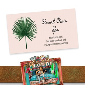 Modello Di Biglietto Da Visita Di Leopardo Boho Biglietto Da Etsy