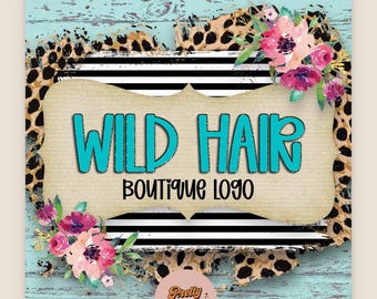 Logotipo de boutique floral estilo western (descarga instantánea para hacerlo tú mismo)