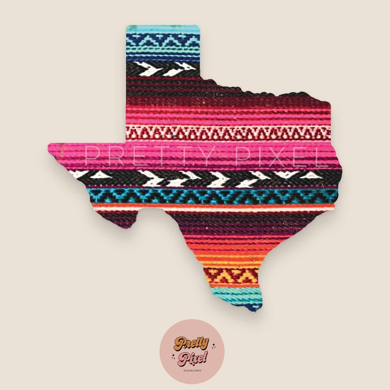 Serape Texture Texas Clipart  (PNG Digital Download)