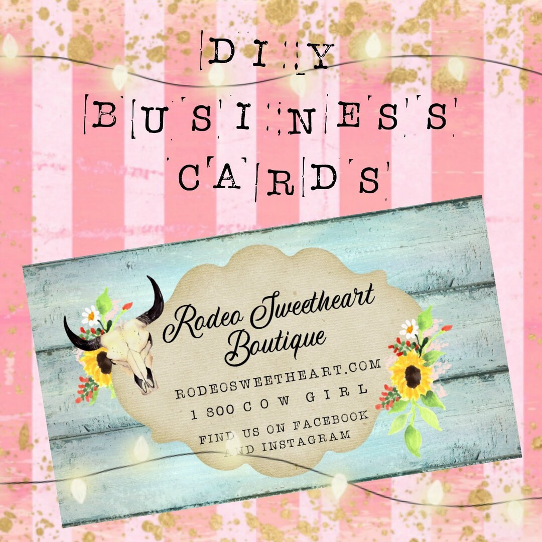 Rustic Business Cards Instant Download DIY Blank Business Cards Rustic