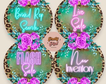 Western Cheetah Social Media Marketing Graphics for Boutiques + Small Business (PNG Instant Downloads)