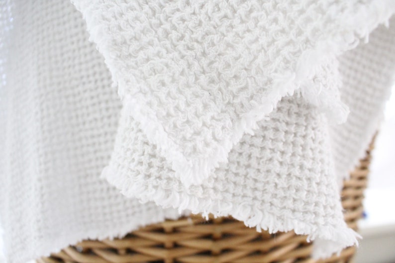 Waffle Linen Hand Towel Made in USA Etsy