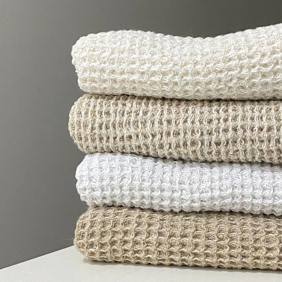 Waffle Linen Hand Towels 16 X 24 Made in USA Etsy