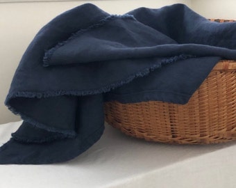 Linen Throw Blanket - Made in USA