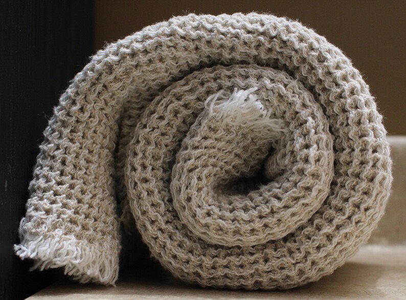 Waffle Linen Hand Towel Made in USA Etsy