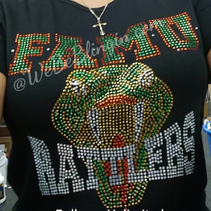 FAMU Rattlers -Strike Again - Rhinestone T-shirt