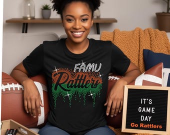 Rattlers, Rattlers fotboll, baseboll, ihålig, prydnadsmönster, strass-t-shirt