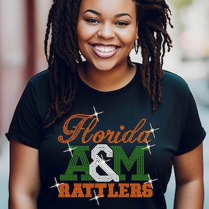 Florida A & M Rattlers, FAMU, Rattlers,  Rhinestone T-shirt