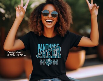 Cheer Mom, Panthers, Panthers fotboll, baseboll, strass-t-shirt