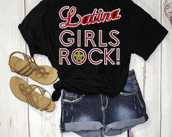 Latina, Latina tjejer rockar, strass-t-shirt