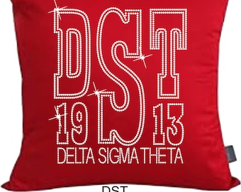 Örngott med strass, grekisk, kvinnoförening, 18x18