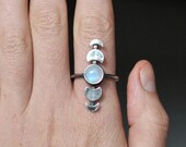 Moon Phases Ring, Moonstone Moon Phase Ring, Celestial Jewelry, Mindfulness gift, Celestial Ring, Crescent Moon ring, Moonstone Boho rings
