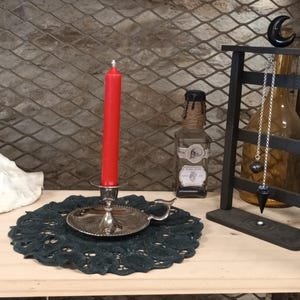 Candle holder with handle, cellar rat, vintage candle holder, metal candle holder, French candle holder, candle holder decoration, retro candle holder