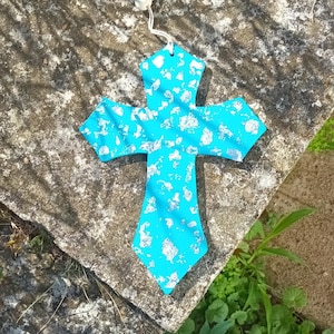 Ceramic cross, religious ceramics, religious cross, crucifix, altar, communion, confirmation, baptism, Christmas, religious gift