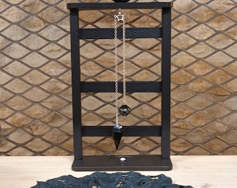 Pendulum shelf and its resin pendulum, pendulum holder, divination tools, wicca, witchcraft, altar accessory