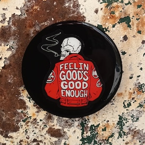 XXL magnets in resin skeleton feelin good&#39;s good enough, fridge magnet, magnetic decoration
