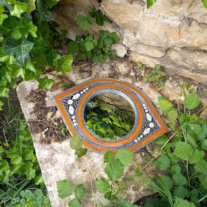 Single eye mirror, evil eye, witch mirror, Moroccan mirror, unique mirror, collectible mirror, eye-shaped mirror