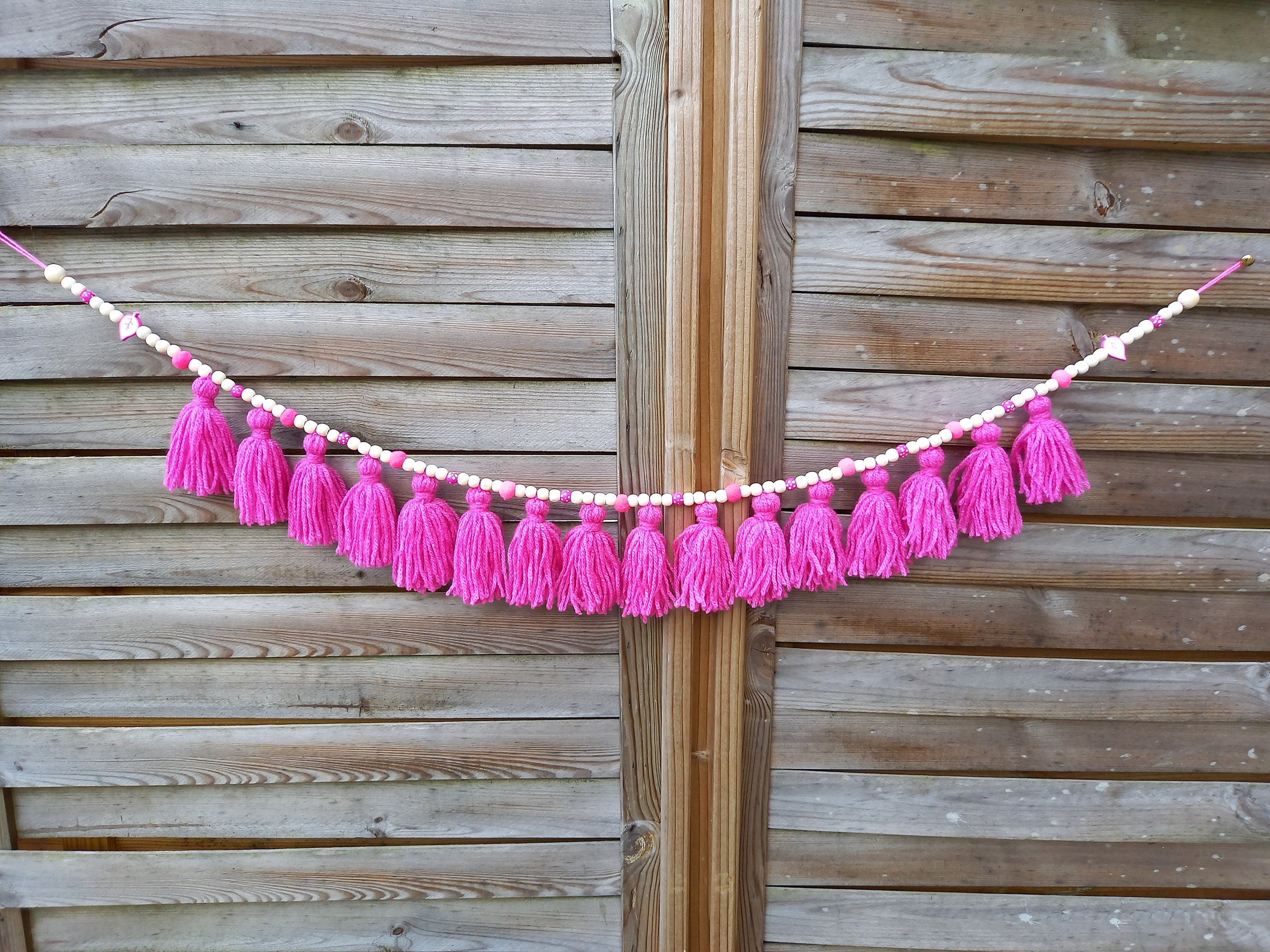 Guirlande Pompons Roses