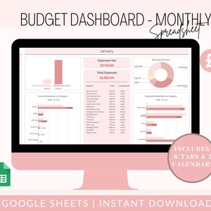 UK - Monatliches Budget nach Gehaltsabrechnung Budget & Dashboard | Gehaltsscheck-Budget-Tabelle | Google Sheets Budget Vorlage | Gehaltsscheck Budget Planer