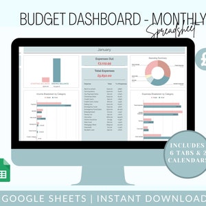 UK - Monthly Budget By Paycheck Budget & Dashboard | Paycheck Budget Spreadsheet | Google Sheets Budget Template | Paycheck Budget Planner