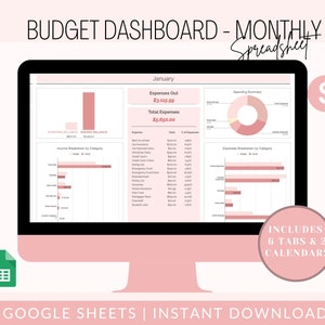 US - Monthly Budget By Paycheck Budget & Dashboard | Paycheck Budget Spreadsheet | Google Sheets Budget Template | Paycheck Budget Planner