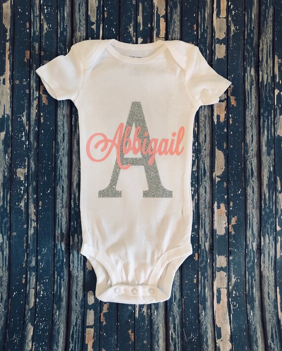 Initial Onesie | Etsy