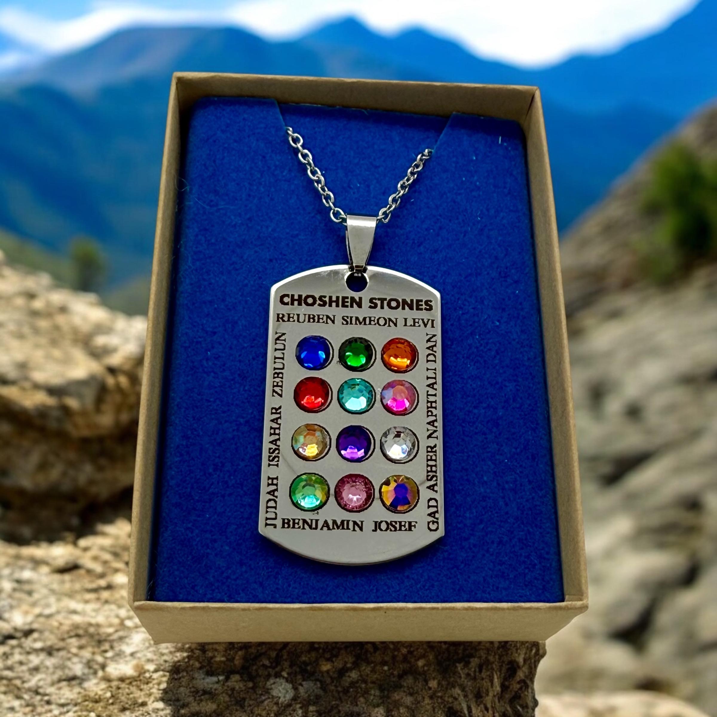 Ephod Hoshen Breastplate 12 Tribes Israel Pendant Engraved in