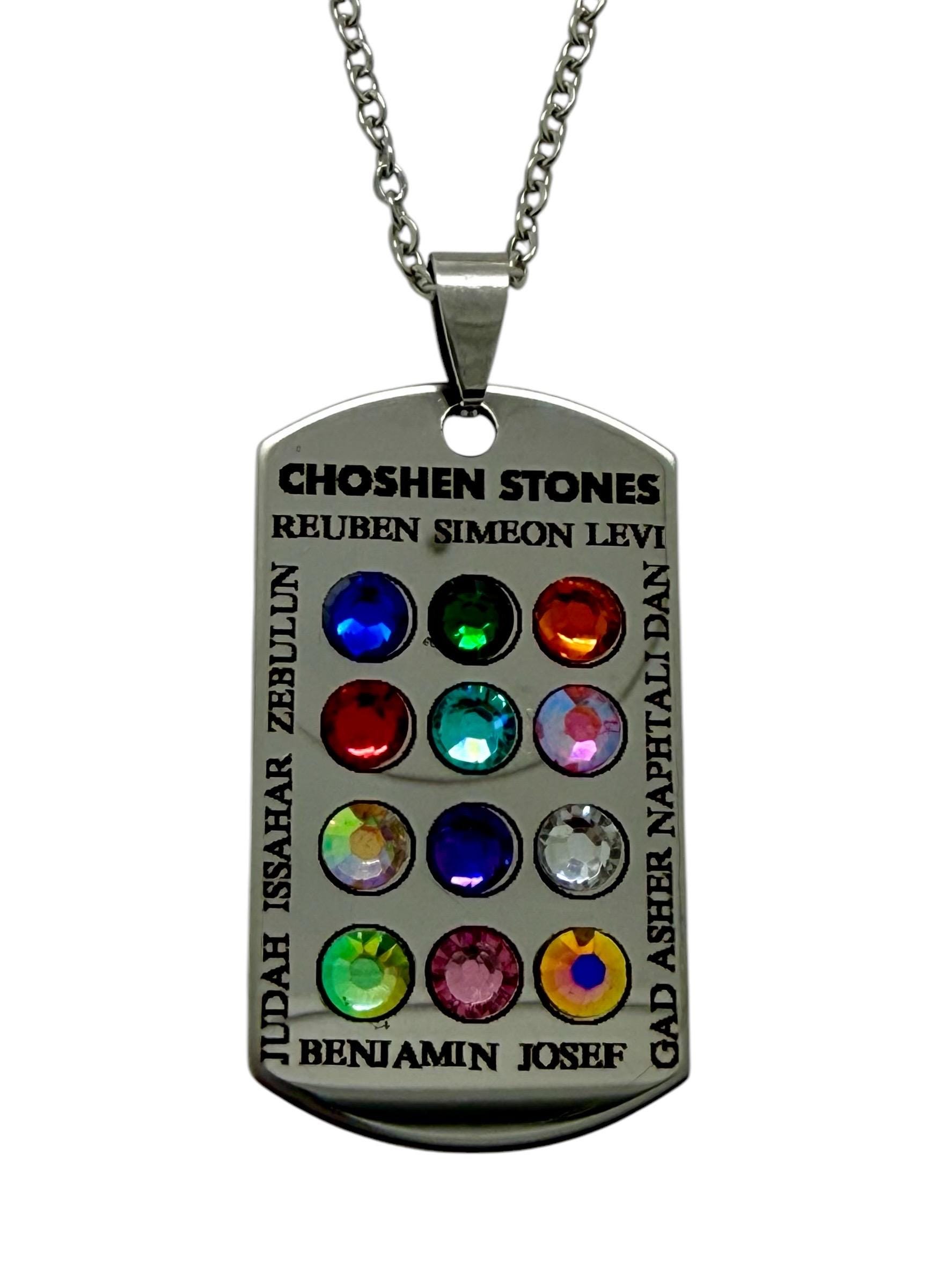 Ephod Hoshen Breastplate 12 Tribes Israel Pendant Engraved in