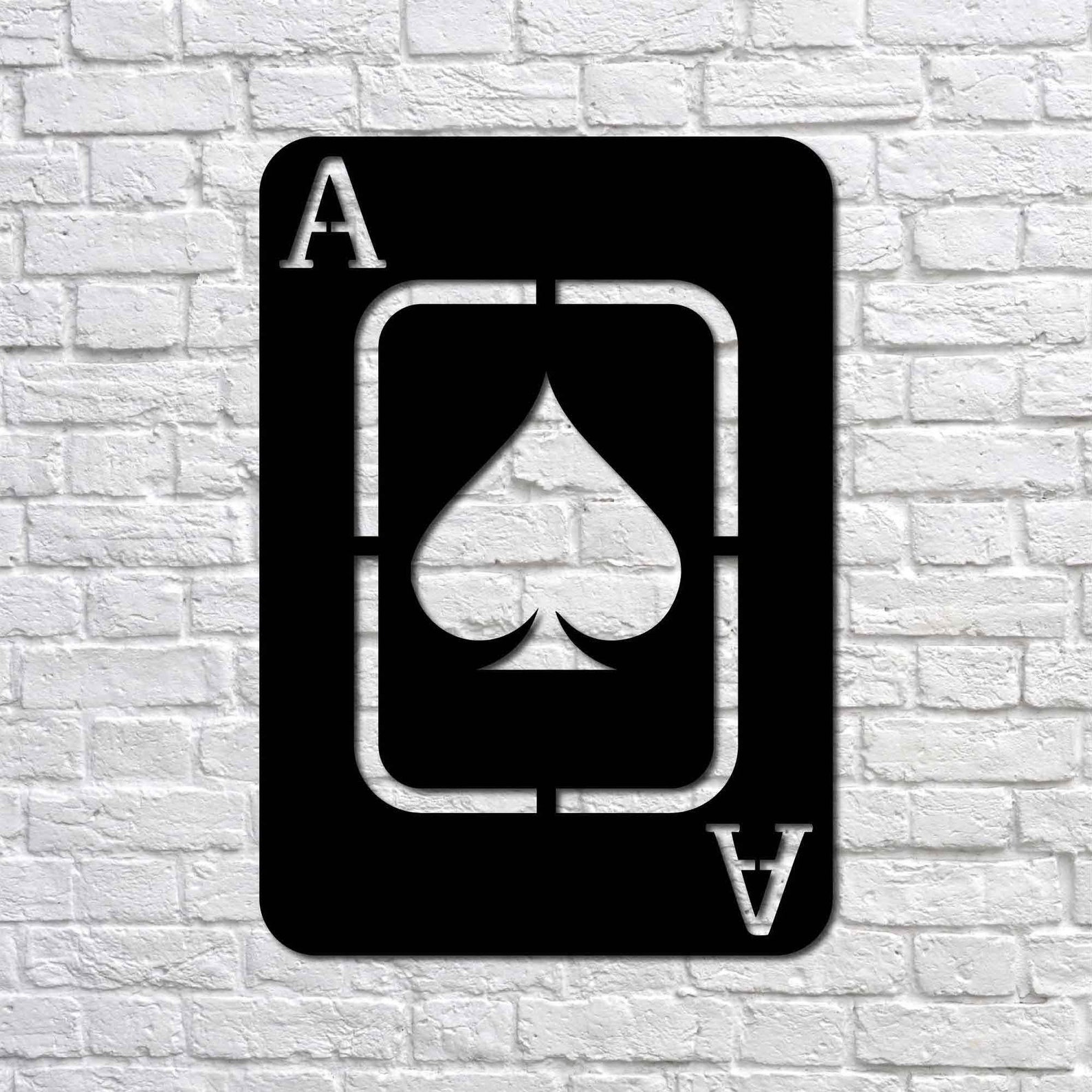 Metal Wall Art Ace Of Spade Wall Decor Wall Decoration Aces | Etsy