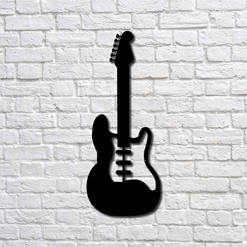 Metal Wall Art Bass Guitar I Interior Decoration Home Etsy